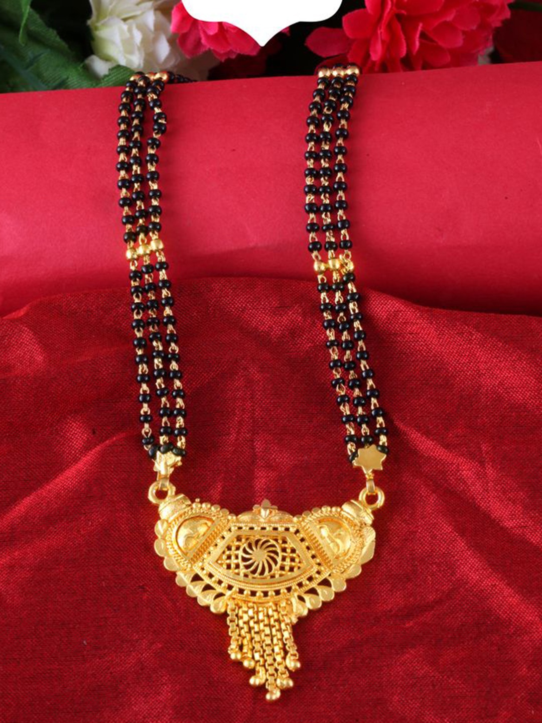 

DIVASTRI One Gram Gold-Plated Beaded Mangalsutra