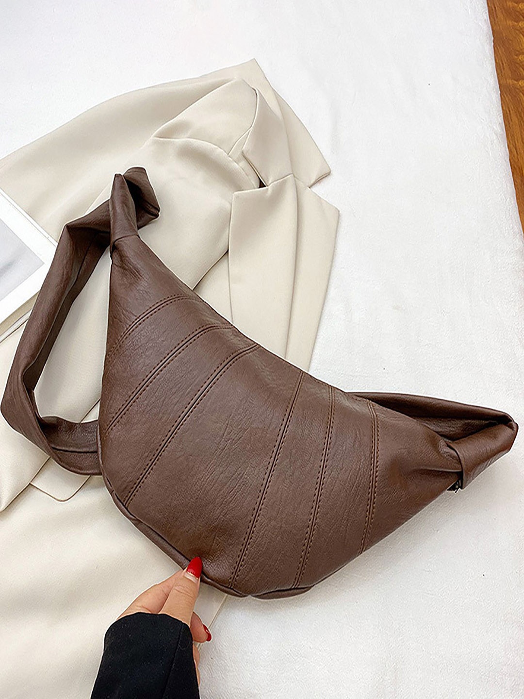 

StyleCast x Revolte Hobo Bag with Bow Detail, Brown