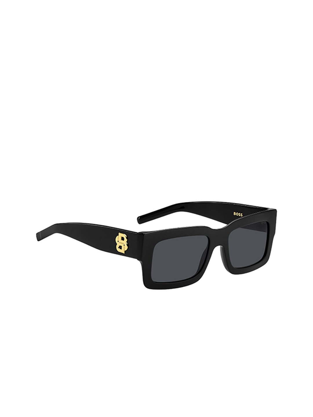 

HUGO Women Rectangle UV Protected Lens Sunglasses 20684480754IR, Black