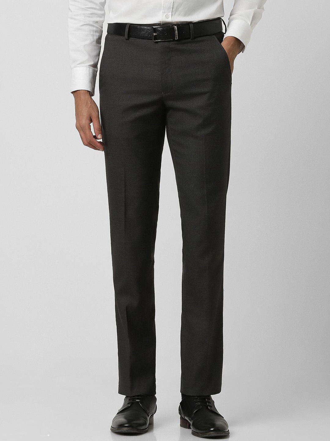 

Van Heusen Men Slim Fit Mid-Rise Formal Trouser, Charcoal