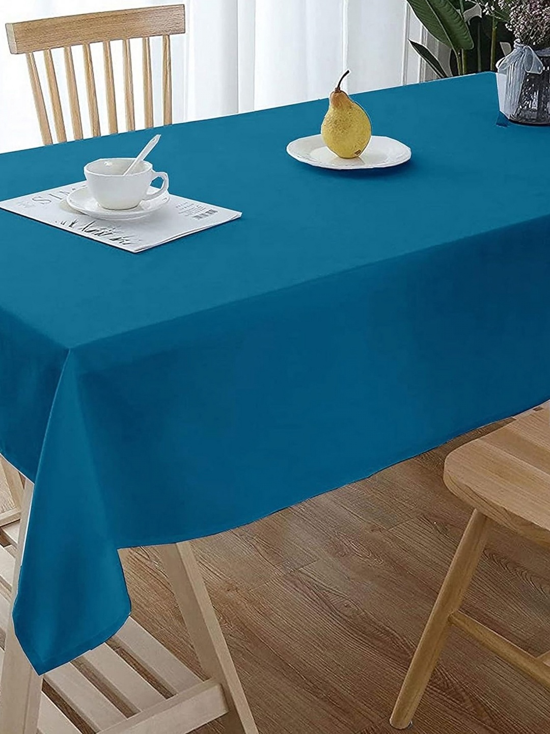 

Lushomes Blue Cotton 2-Seater Table Cover