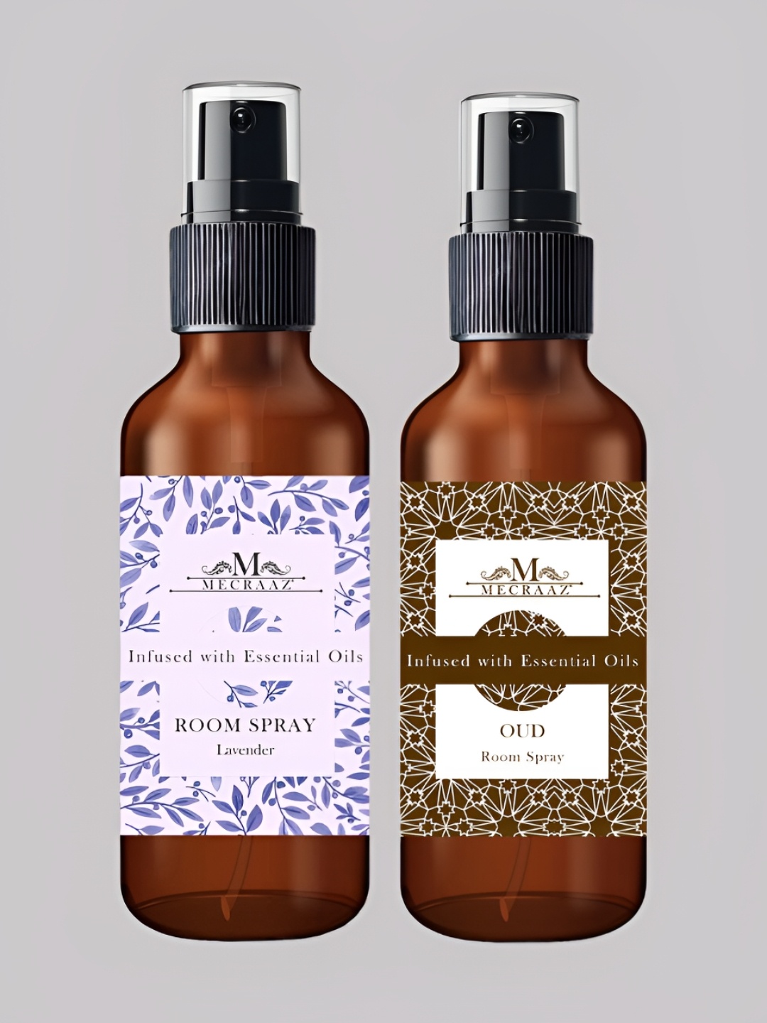 

MECRAAZ 2 Pcs Lavender & Oud Room Spray Combo - 100 ml, White