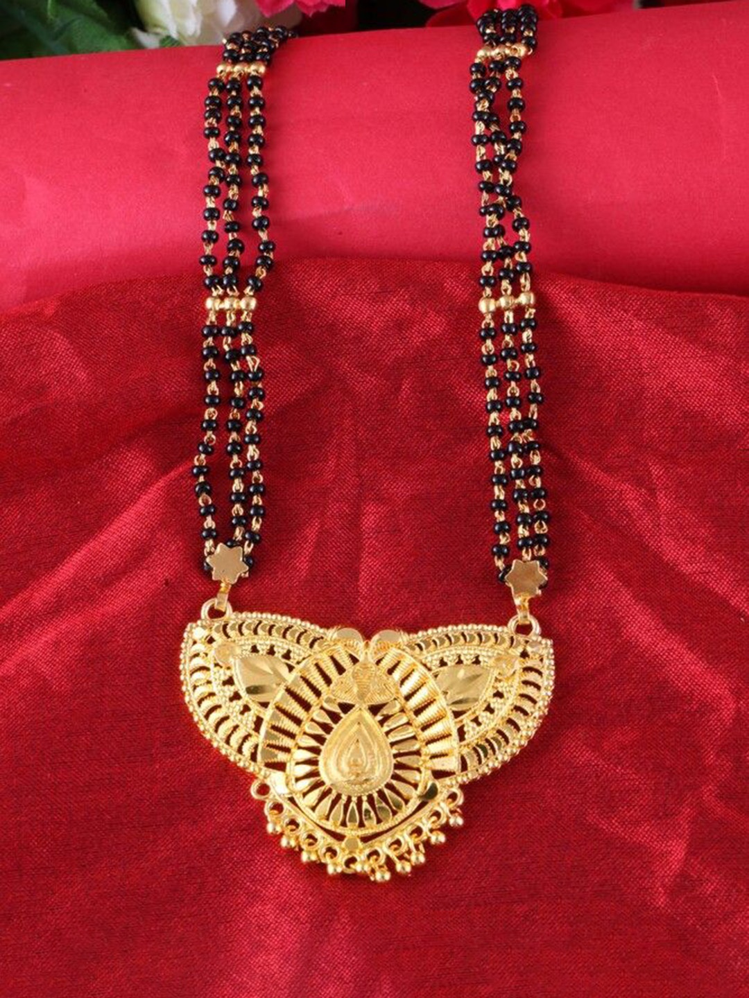 

DIVASTRI One Gram Gold-Plated Beaded Mangalsutra