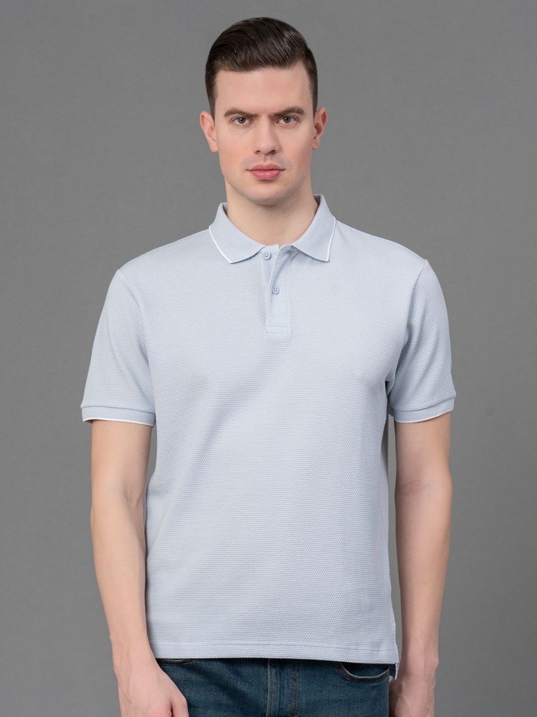 

Red Tape Men Polo Collar T-shirt, Blue