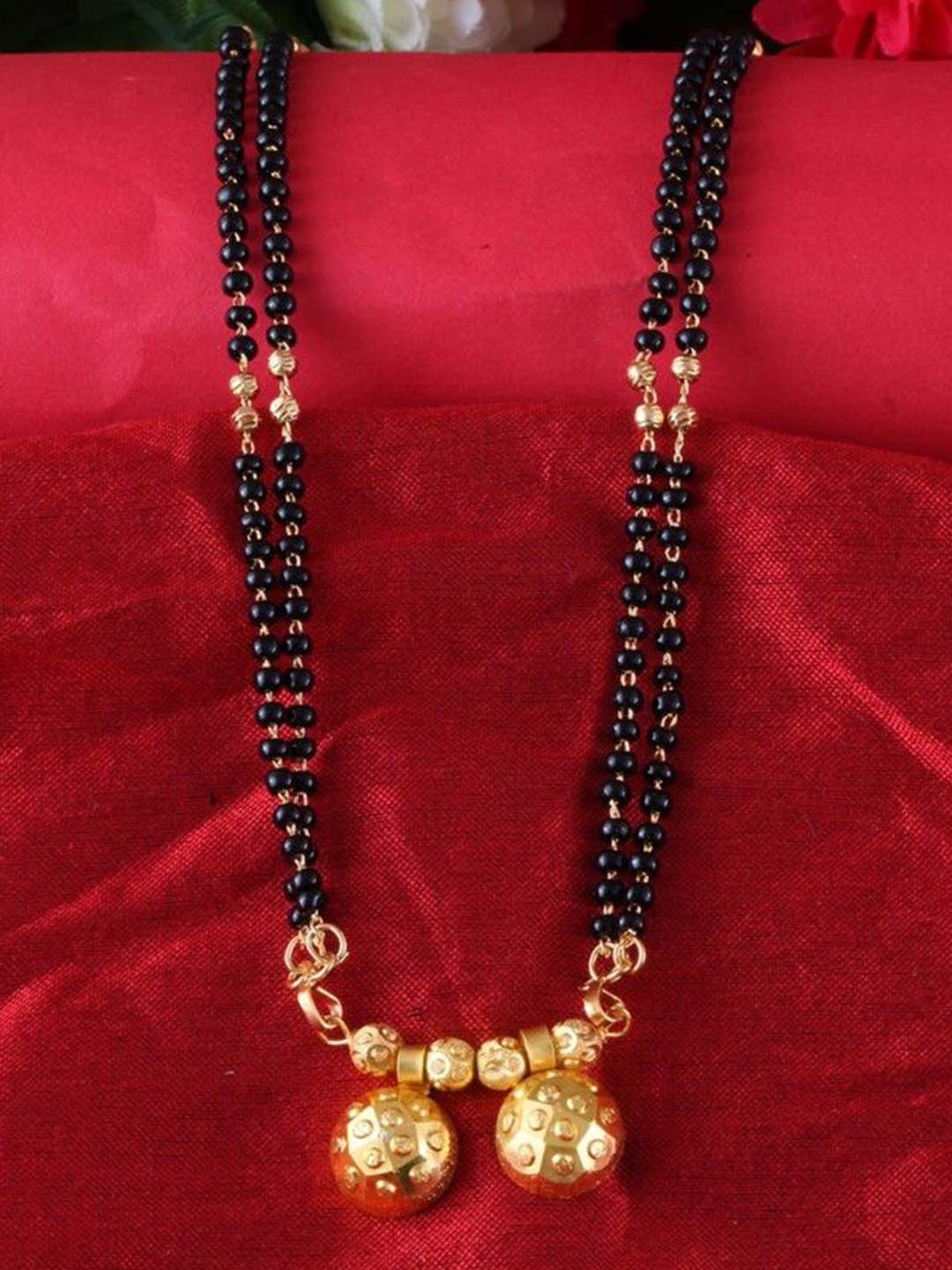 

DIVASTRI One Gram Gold-Plated Beaded Mangalsutra