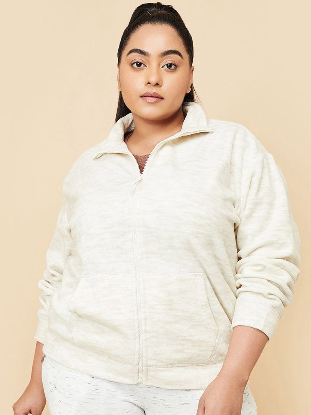 

max Women Camouflage Polyester Puffer Jacket, Beige