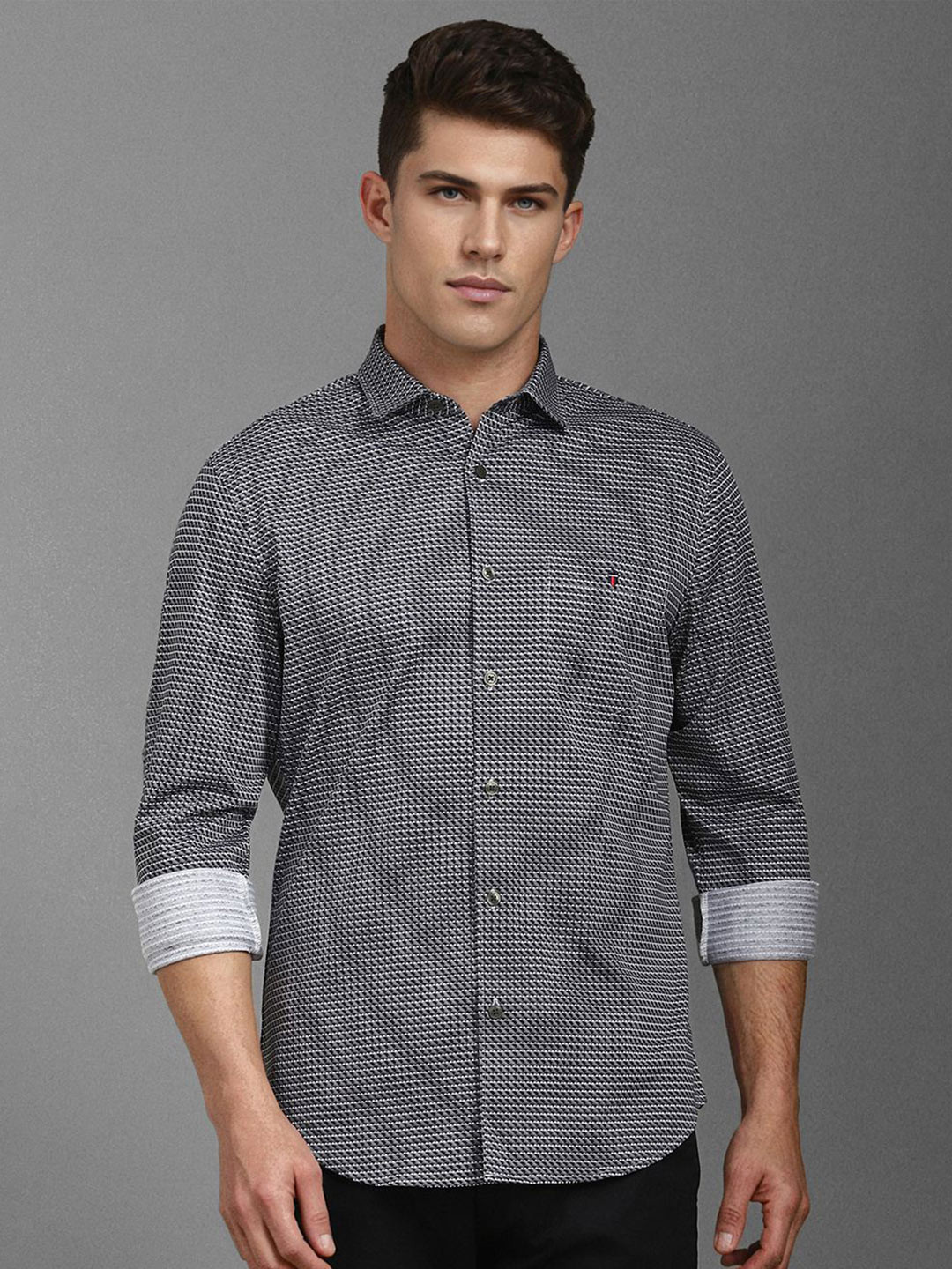 

Louis Philippe Sport Men Smart Opaque Printed Casual Shirt, Grey