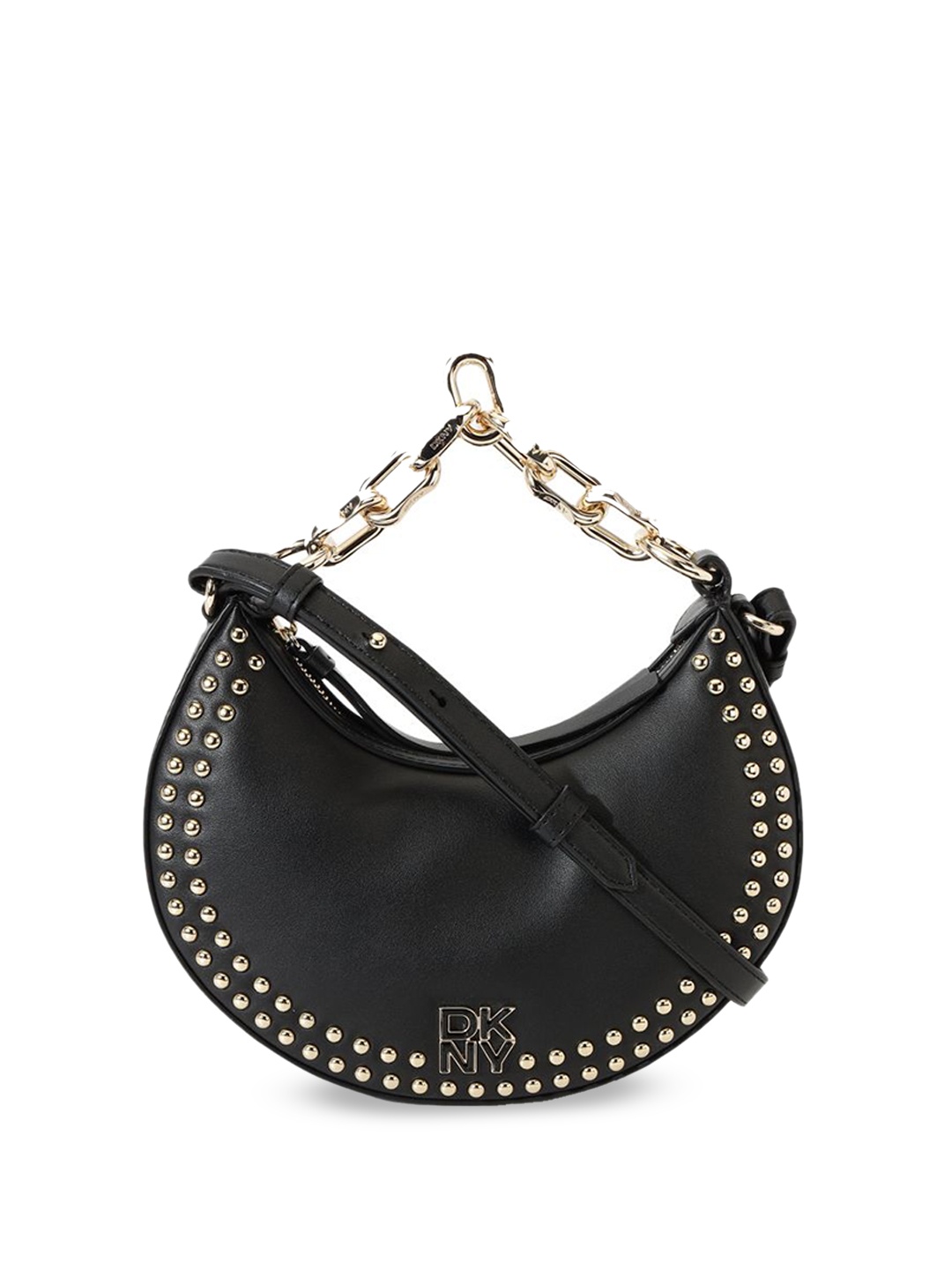 

DKNY PU Bucket Hobo Bag, Black