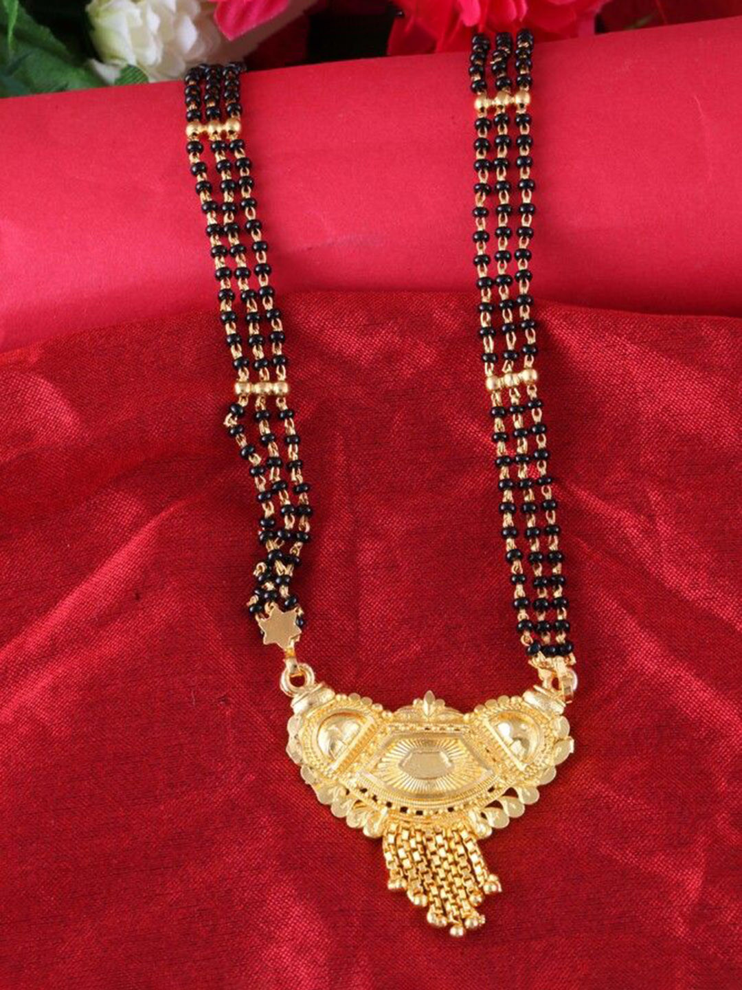 

DIVASTRI One Gram Gold-Plated Beaded Mangalsutra