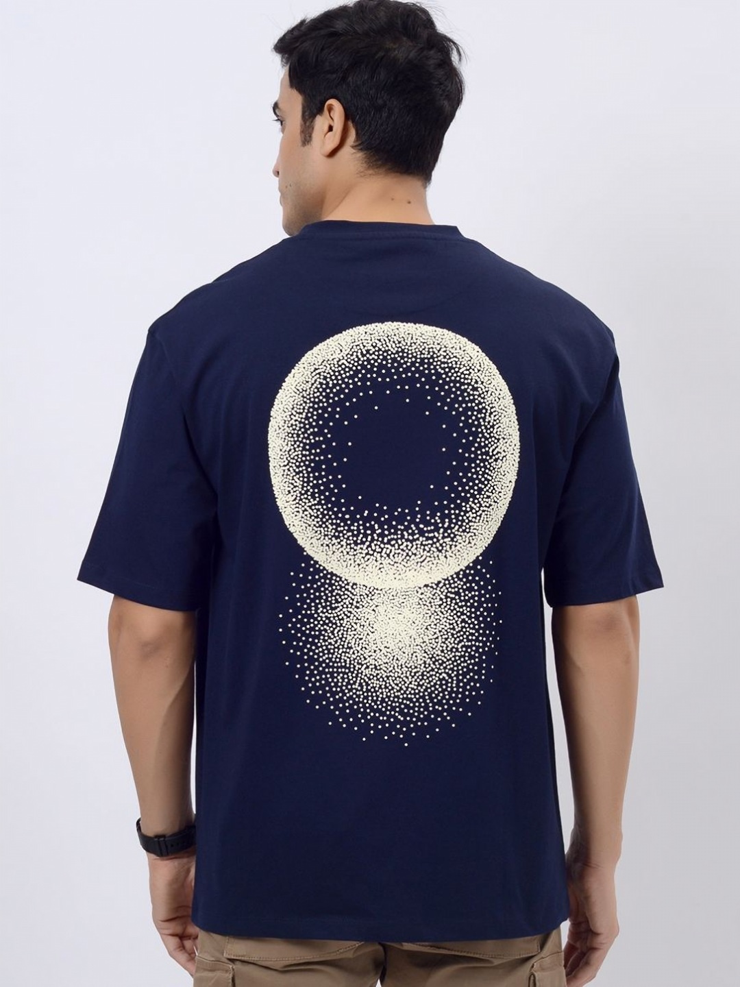 

JADE BLUE Men Typography Printed T-shirt, Navy blue