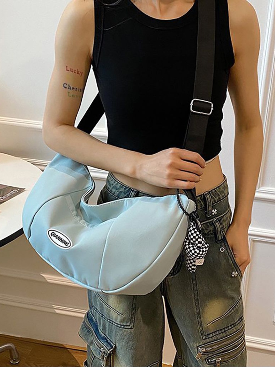 

StyleCast x Revolte Hobo Bag, Blue
