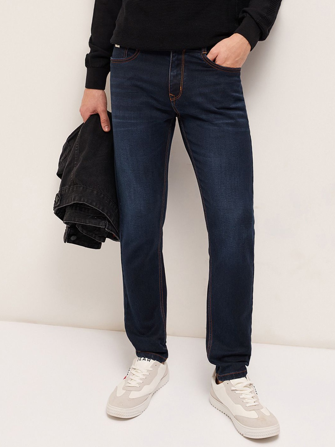 

THE BEAR HOUSE Men Slim Fit Stretchable Jeans, Blue