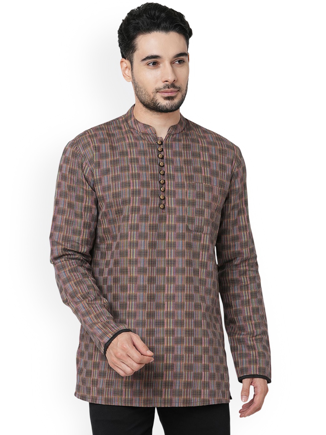 

ARCHATTIRE Men Geometric Flared Sleeves Kurta, Multi