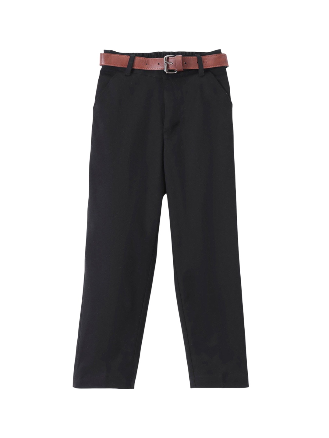 

Mark & Mia Boys Mid-Rise Regular Fit Trousers, Black