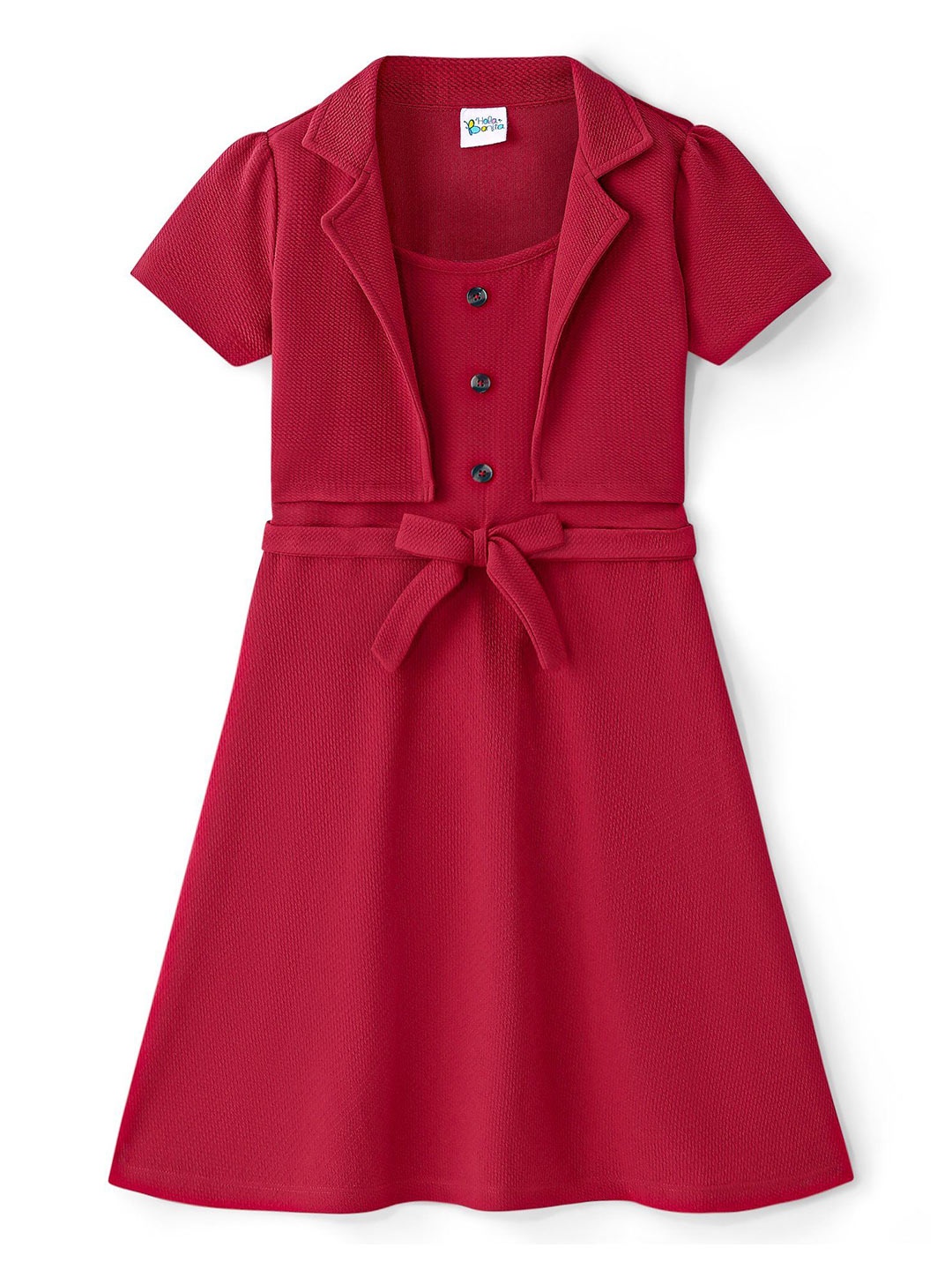 

Hola Bonita Girls A-Line Dress, Red