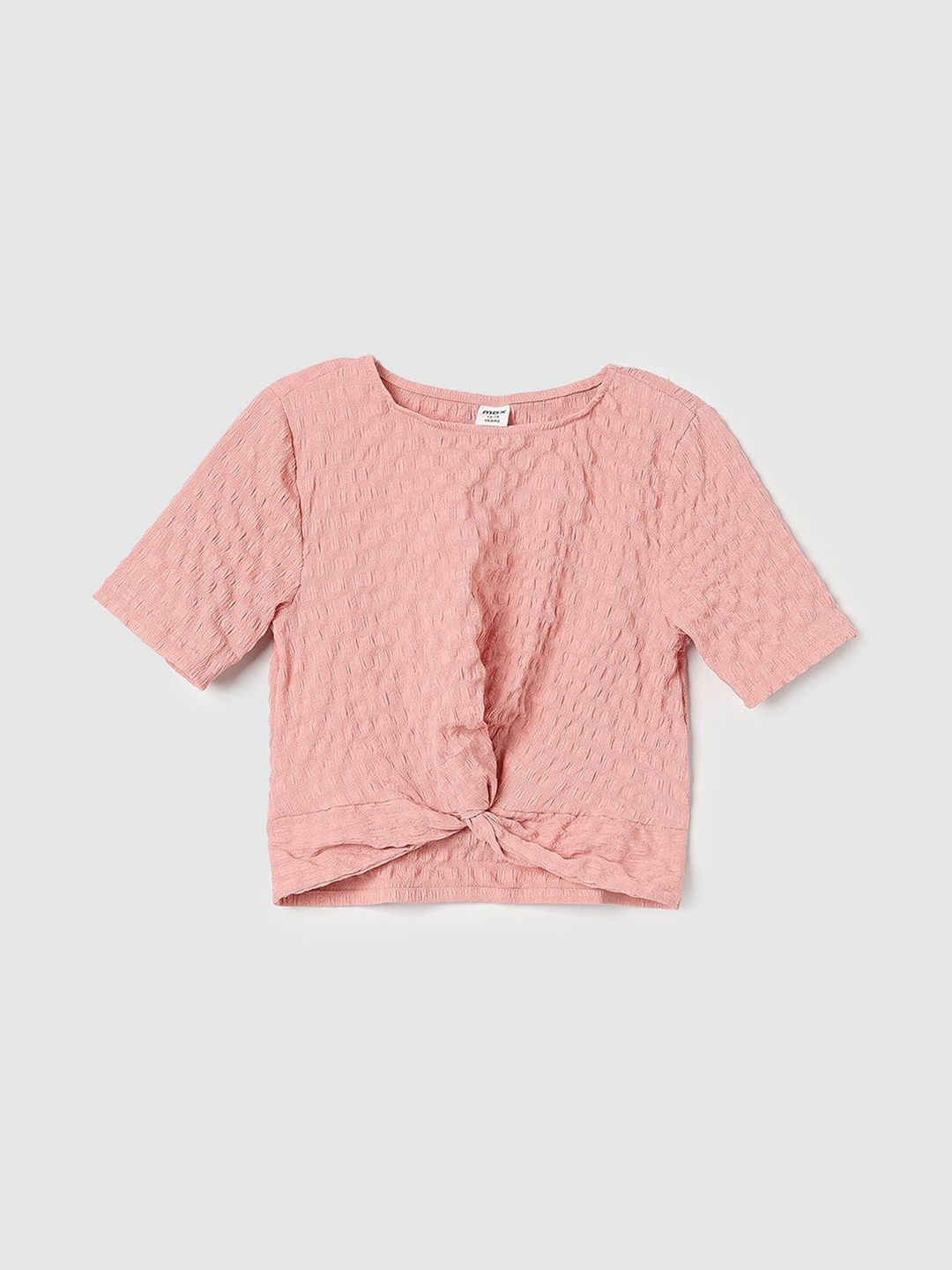 

max Girls Round Neck Cotton Top, Pink