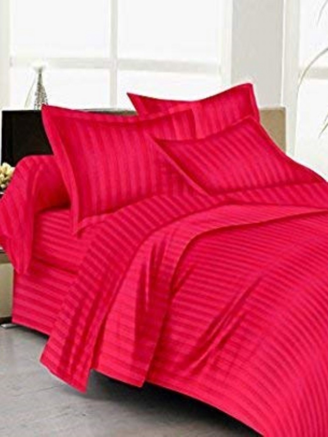 

Trance Home Linen Pink Set of 2 Microfiber Double Bed Duvet-- 2.5 x 2.7 m, Red