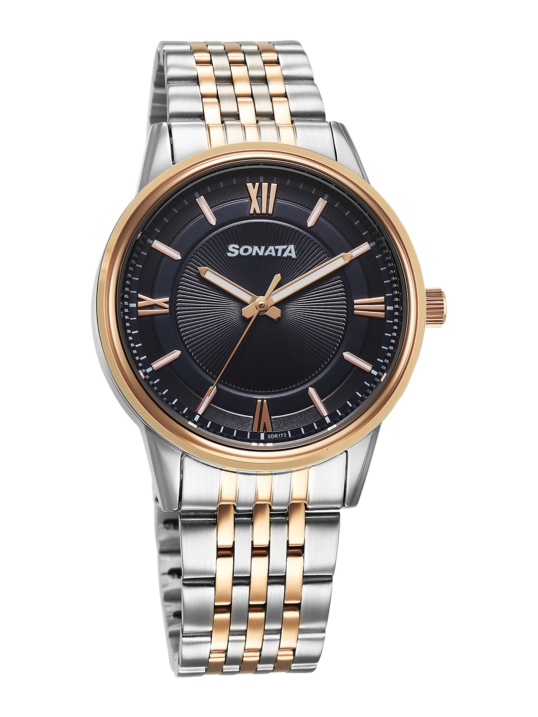 

Sonata Men Dial & Bracelet Style Straps Analogue Watch 77154KM01, Silver