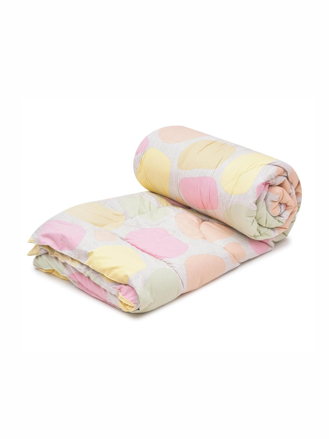 

Aura Yellow & Pink Geometric Microfiber Cotton Mild Winter 150 GSM Single Bed Comforter