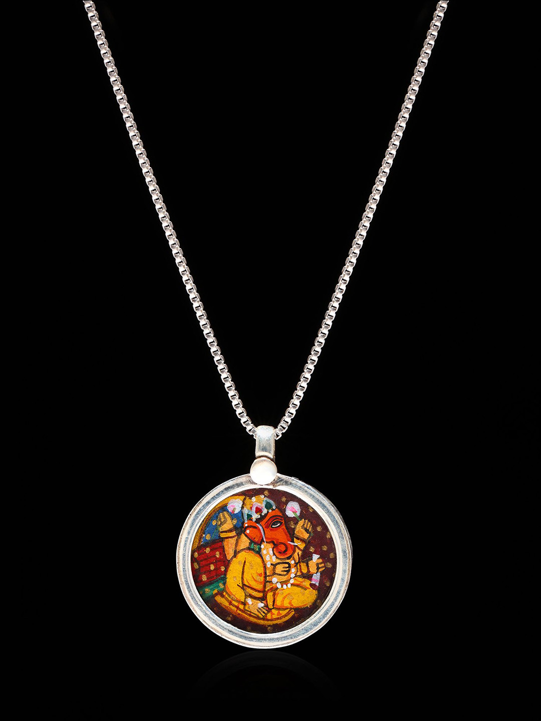 

Exotic India Circular Pendants, Silver