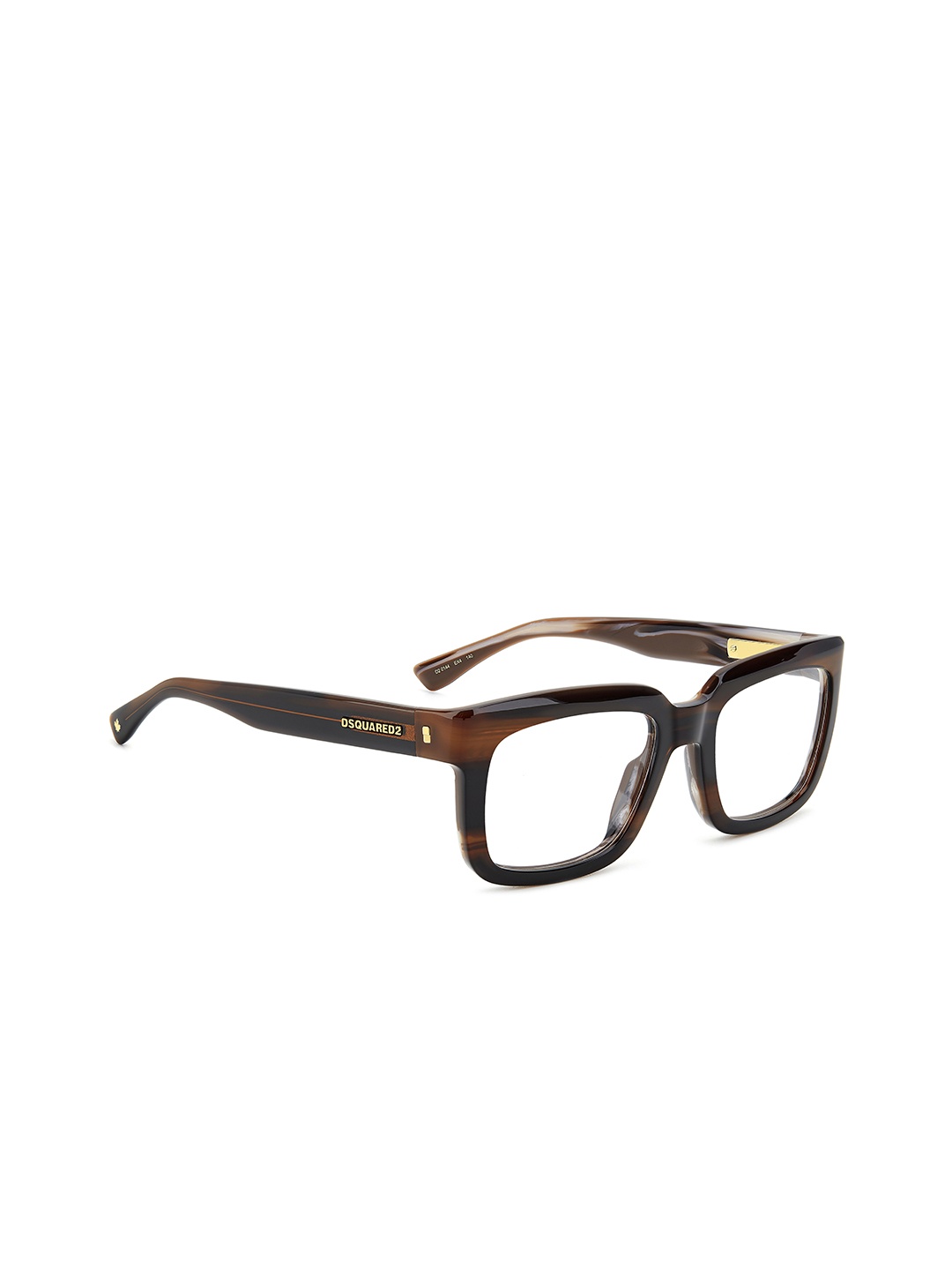 

Dsquared2 Men Abstract Printed Full Rim Rectangle Frames, Brown