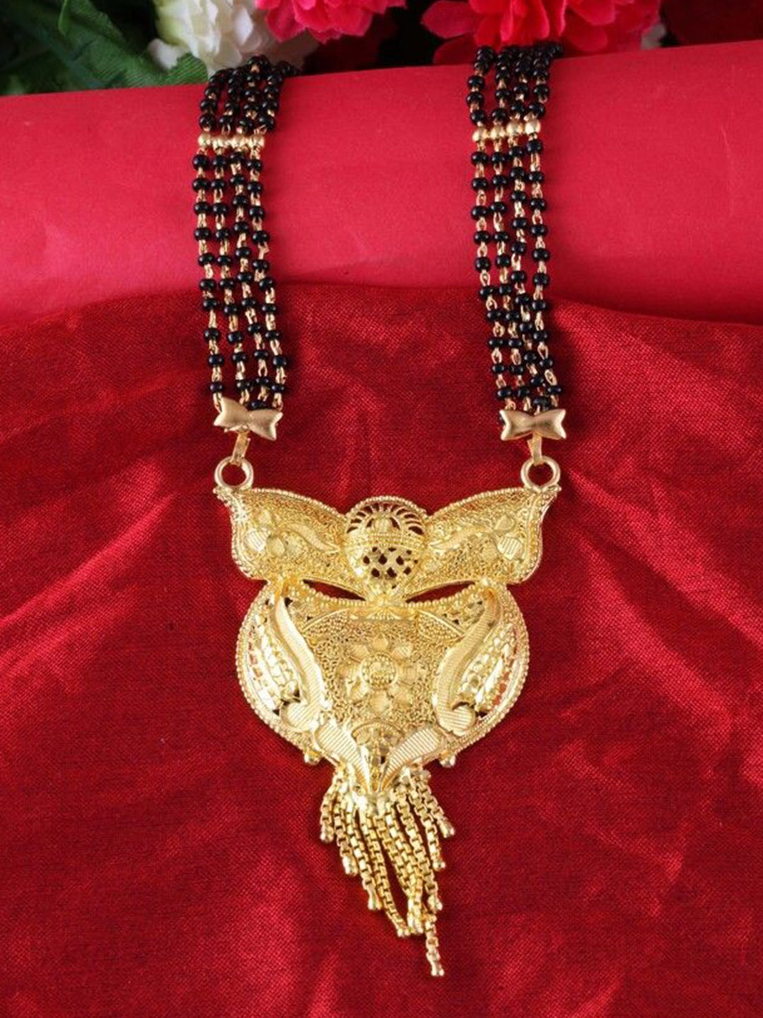 

DIVASTRI One Gram Gold-Plated Beaded Mangalsutra