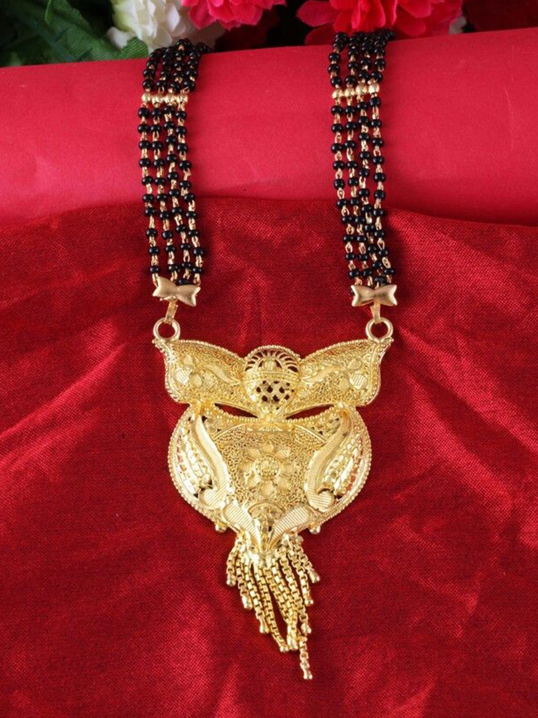 

DIVASTRI One Gram Gold-Plated Beaded Mangalsutra