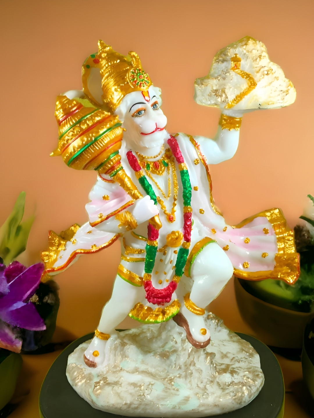 

NAYRA HANDICRAFTS White Hanuman Religious Figurine Showpiece