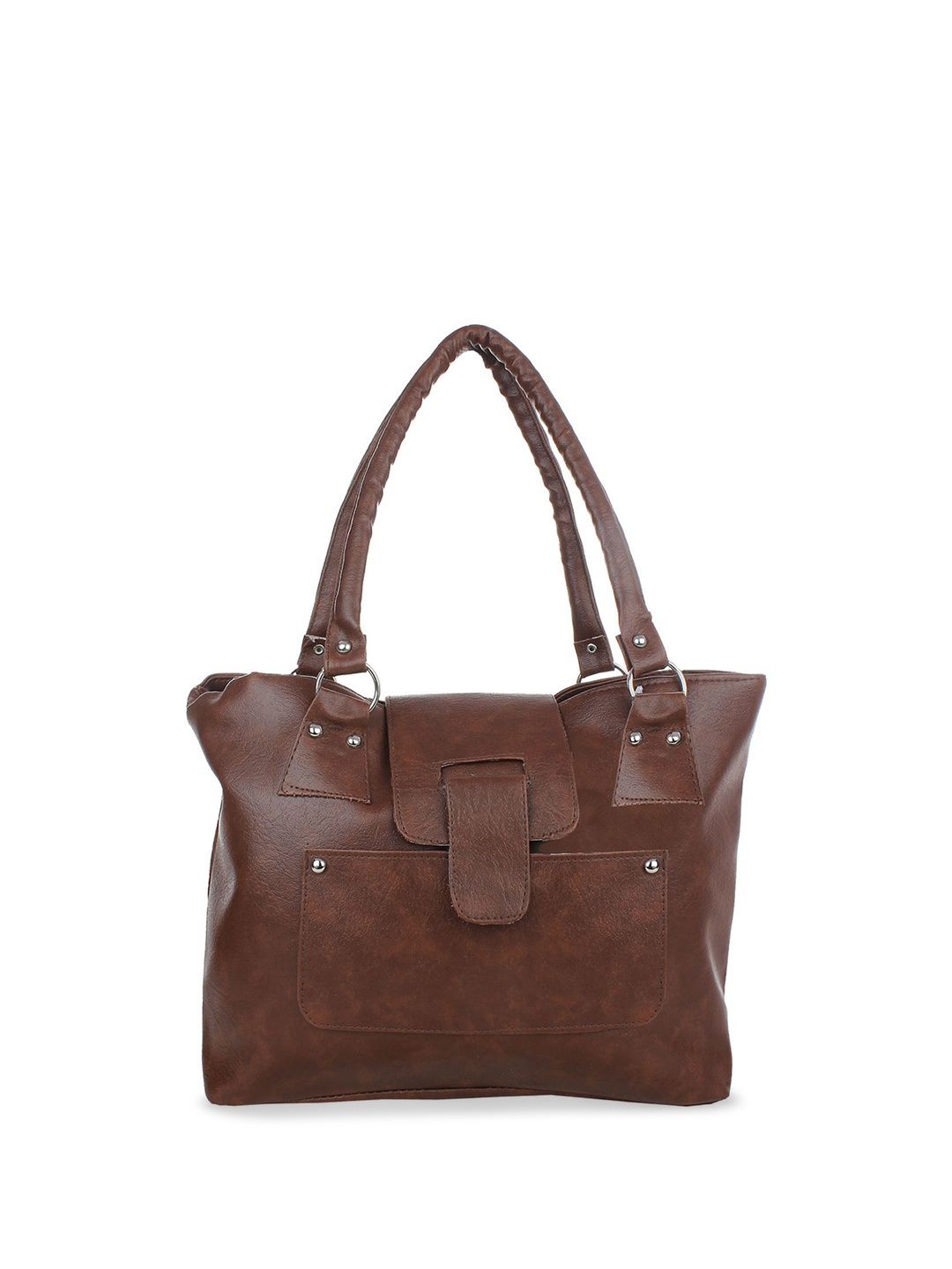 

House of Pataudi Patterned Handheld Bag, Coffee brown
