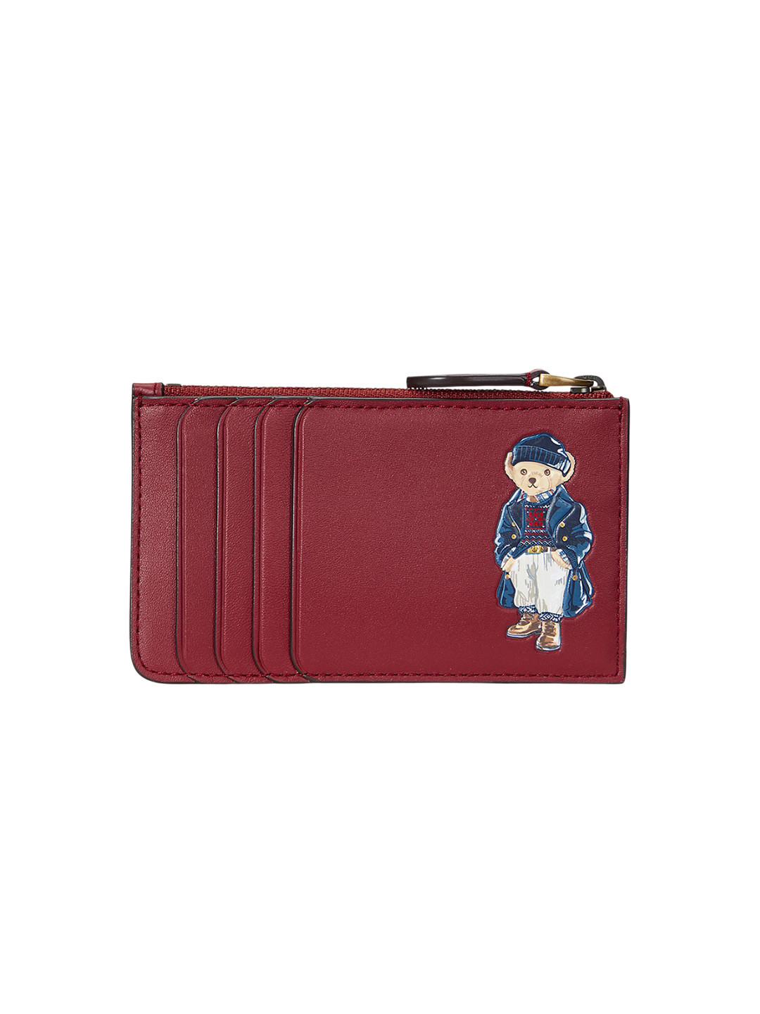 

Polo Ralph Lauren Printed Leather Card Holder, Red