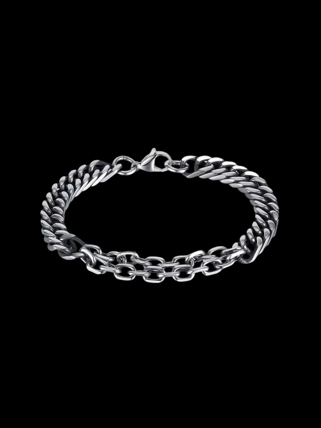 

SUFFIRE Men Stainless Steel Bracelet, Silver