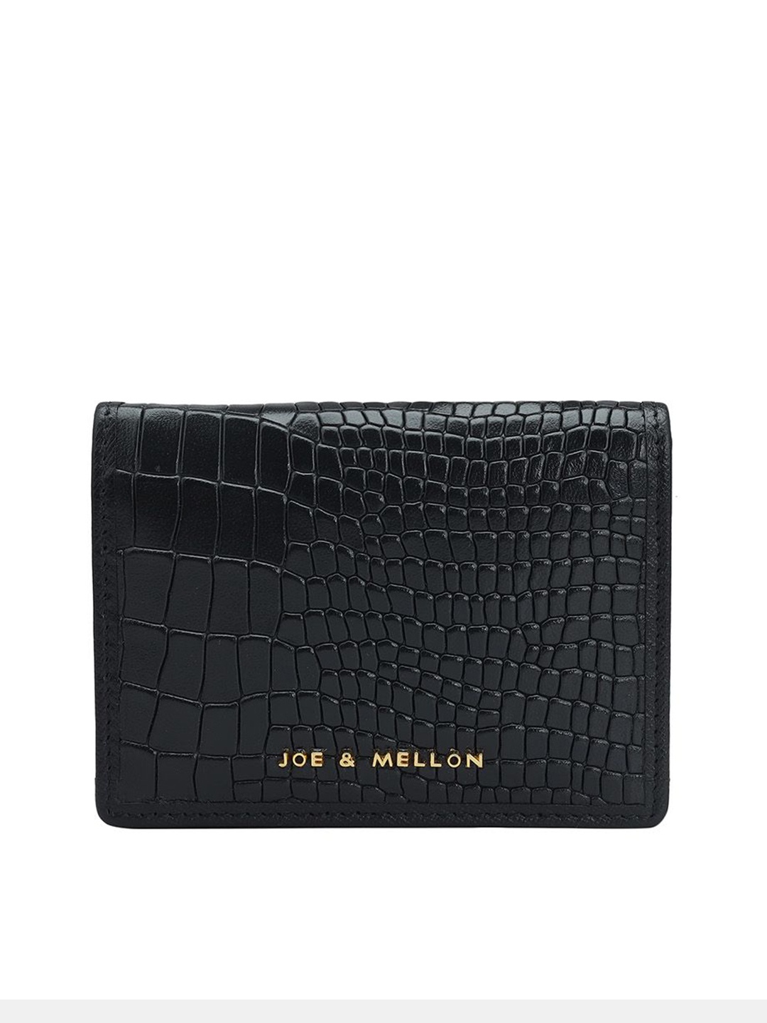 

Joe & Mellon Unisex Animal Textured Leather Card Holder, Black