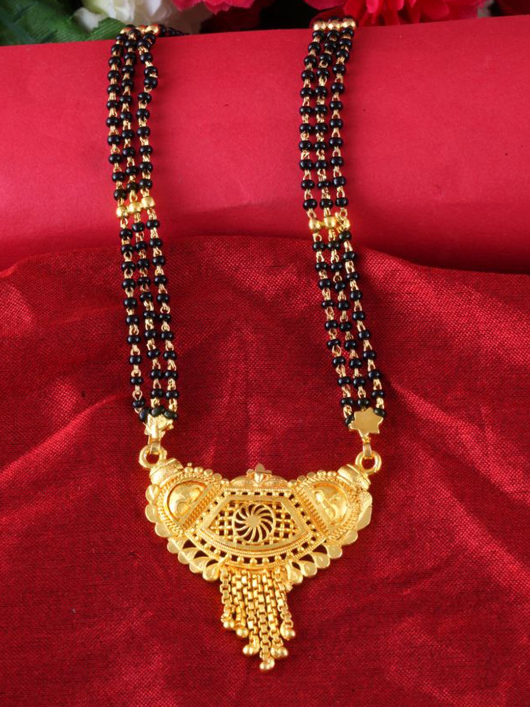 

DIVASTRI One Gram Gold-Plated Beaded Mangalsutra