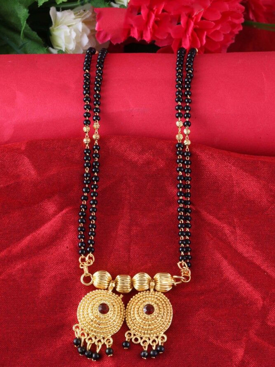 

DIVASTRI One Gram Gold-Plated Beaded Mangalsutra
