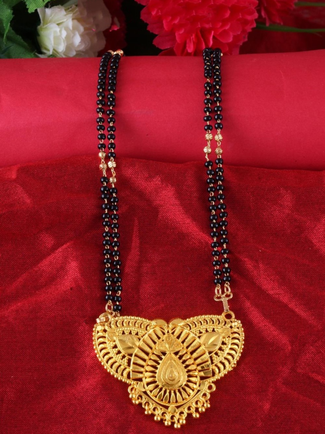 

DIVASTRI One Gram Gold-Plated Beaded Mangalsutra