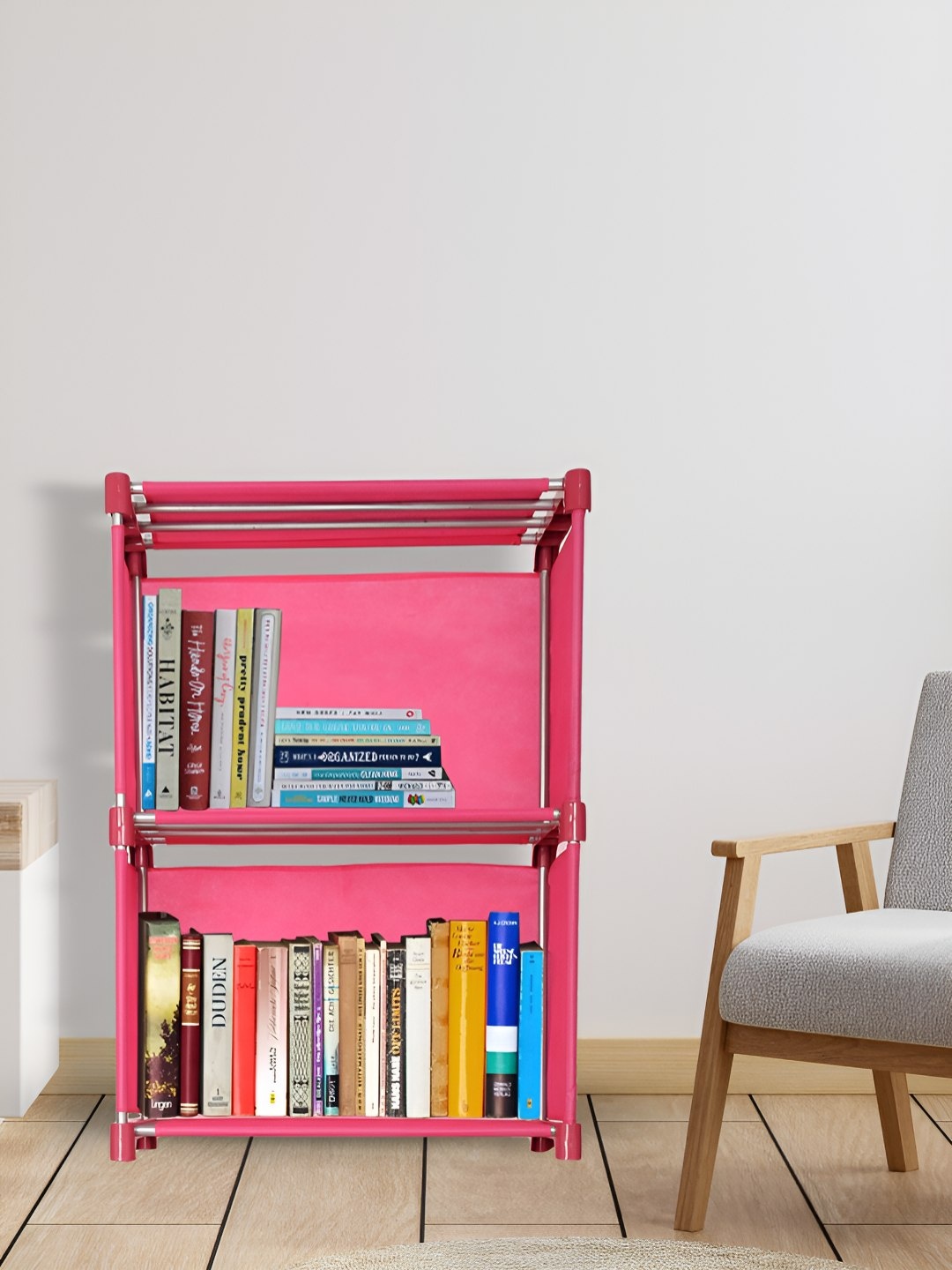 

Decent Hut Pink 3 Layer Open Bookshelf