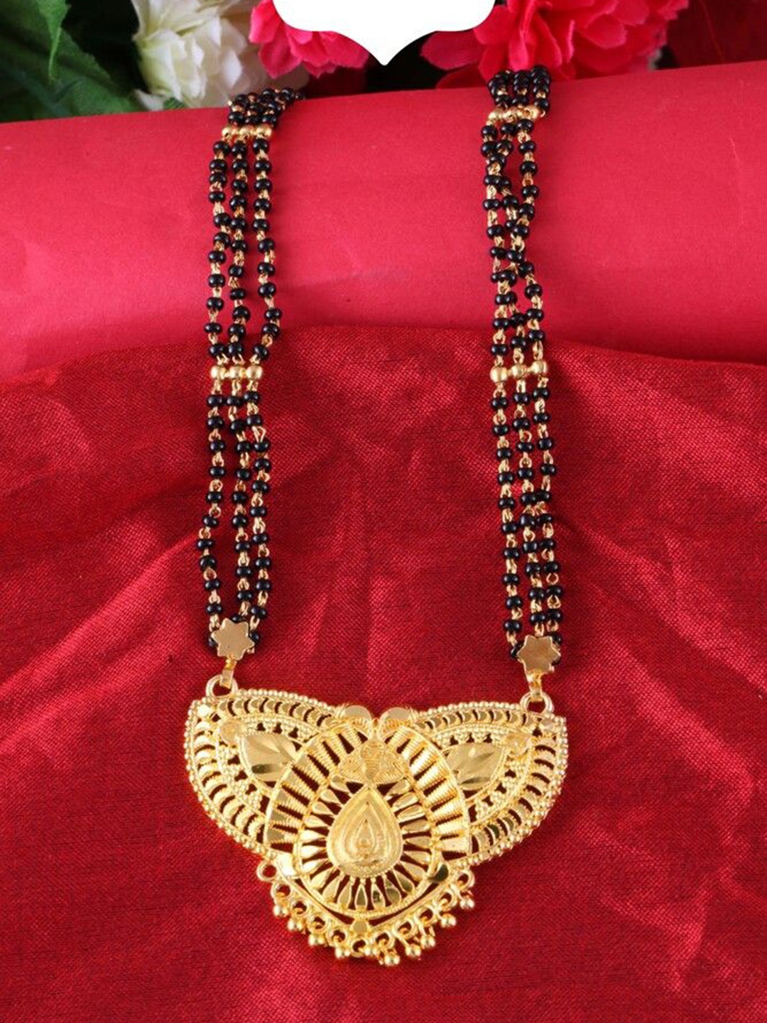 

DIVASTRI One Gram Gold-Plated Beaded Mangalsutra