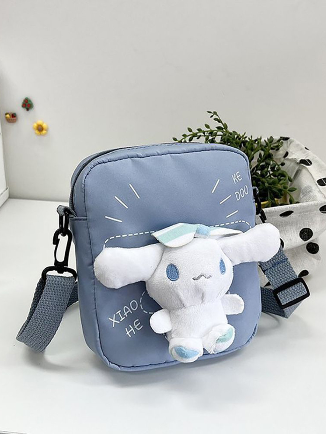 

StyleCast x Revolte Structured Shoulder Bag with Applique, Blue