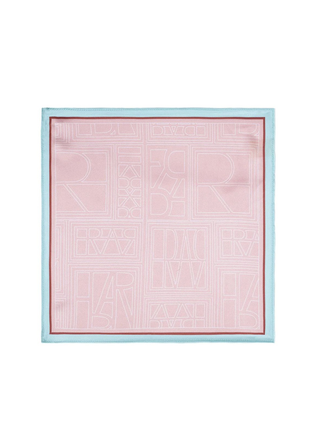 

RARE RABBIT Printed Silk Pocket Square, Pink
