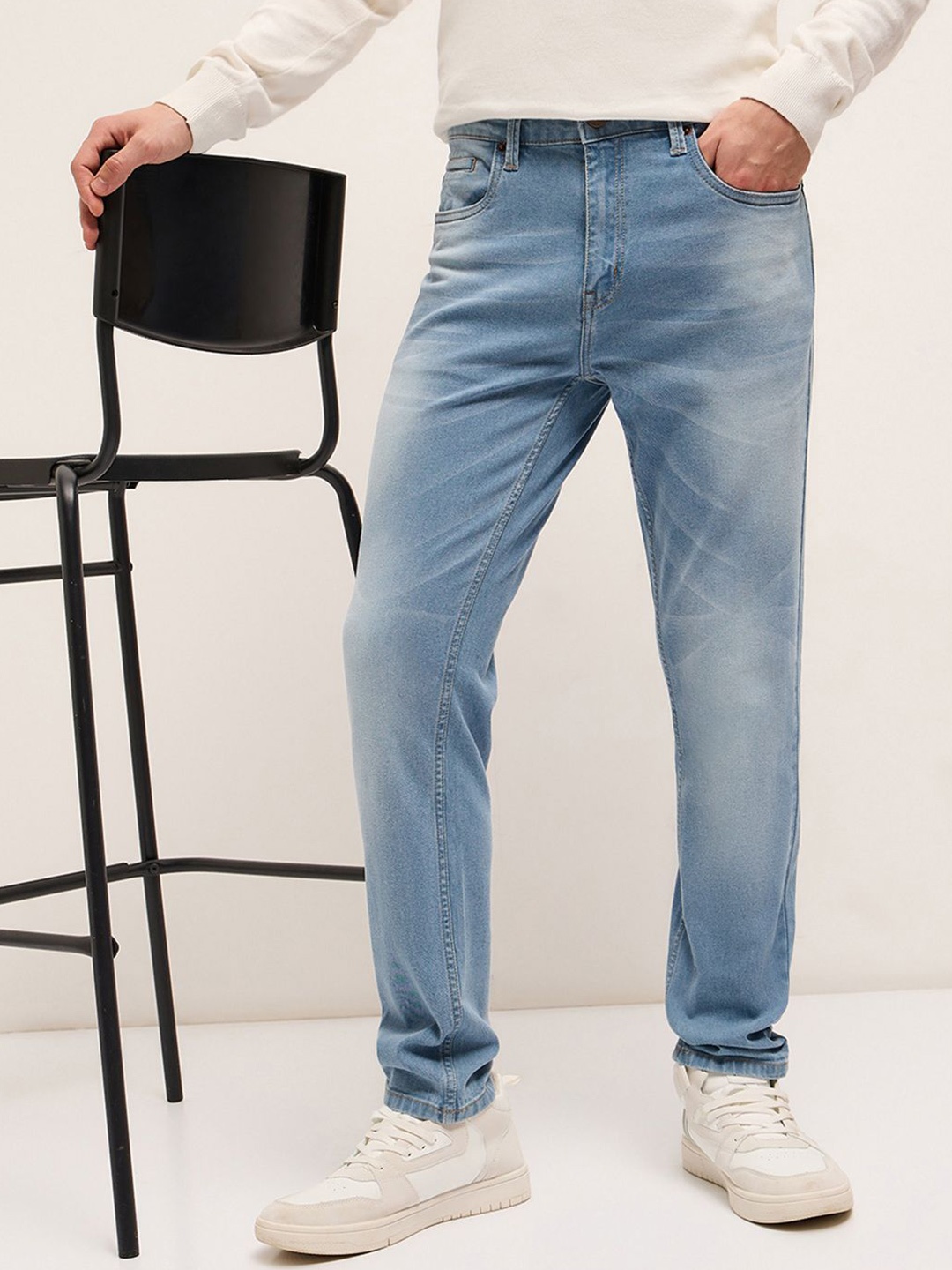 

THE BEAR HOUSE Men Slim Fit Stretchable Jeans, Blue