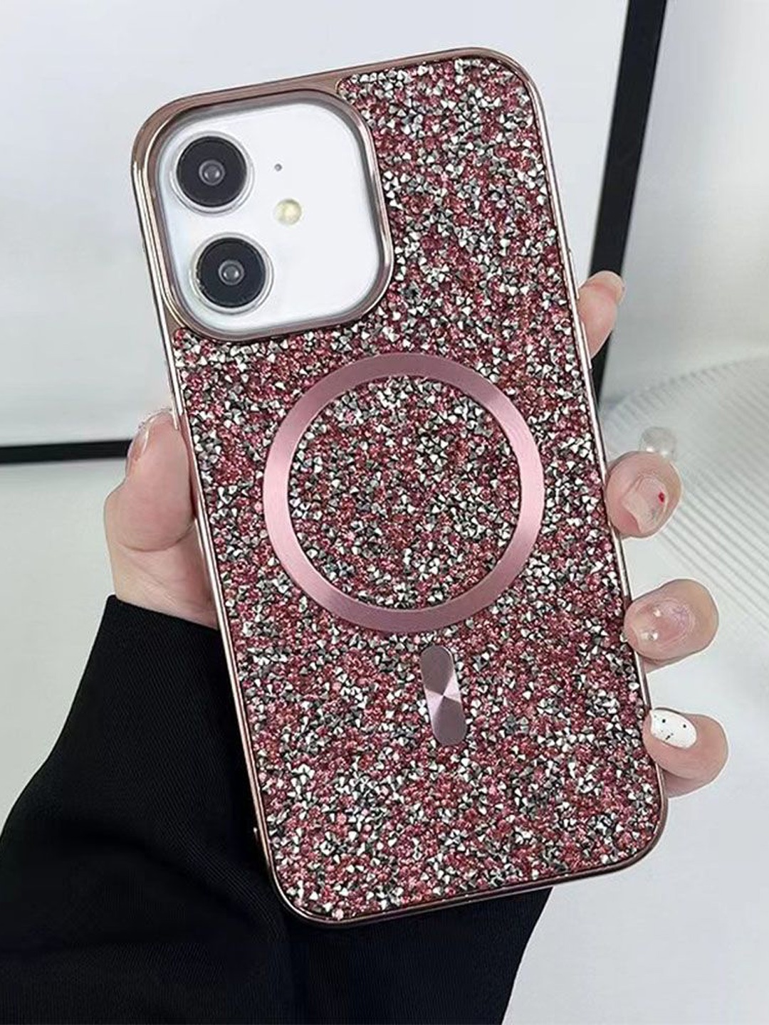 

Luxury Kase Solid Printed iPhone 11 Back Case Mobile Accessories, Rose gold