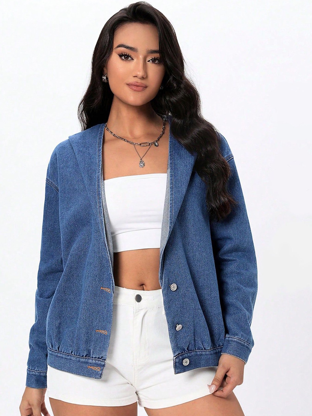 

StyleCast x Revolte Women Open Front Jacket, Blue