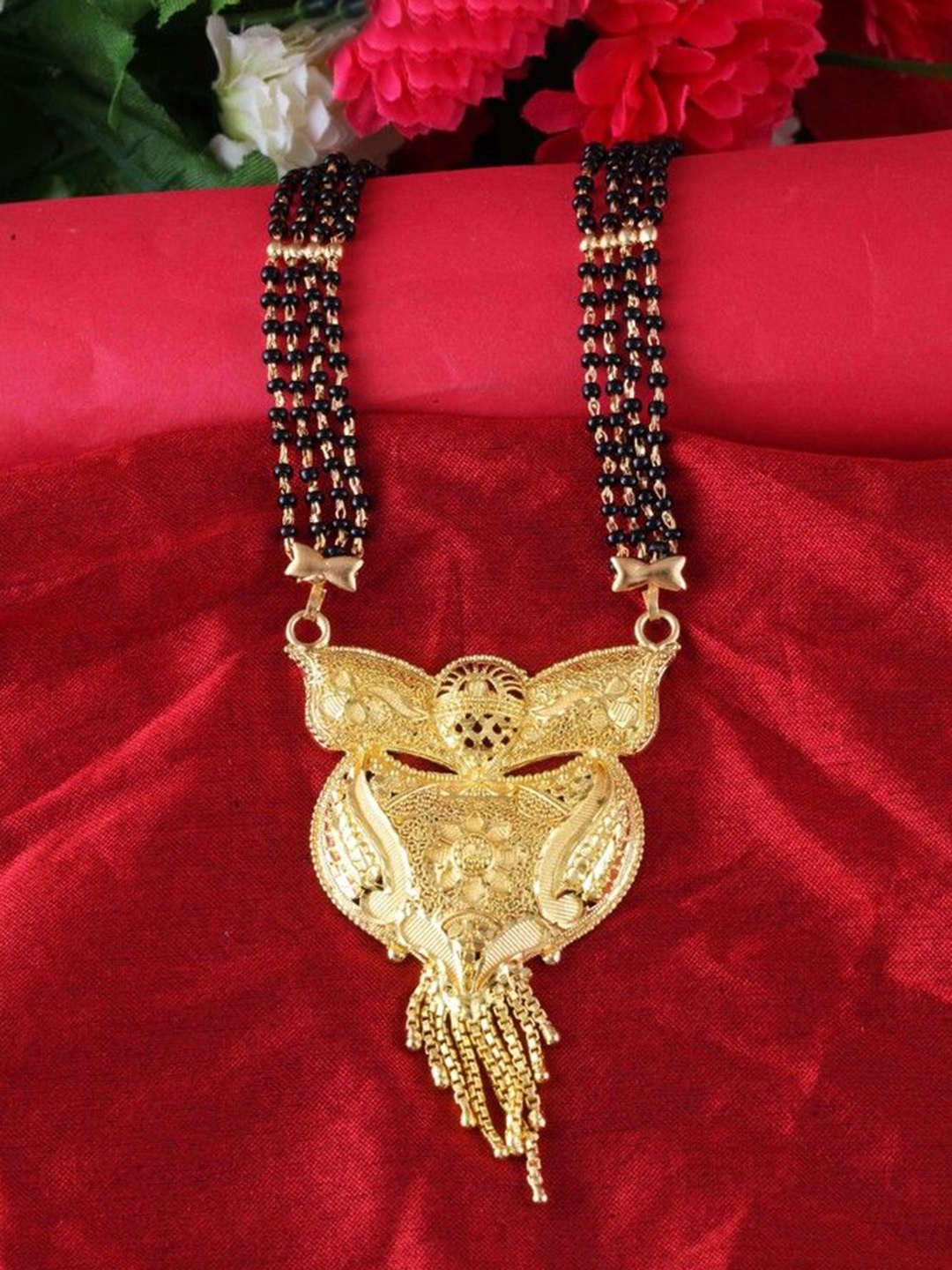

DIVASTRI One Gram Gold-Plated Beaded Mangalsutra