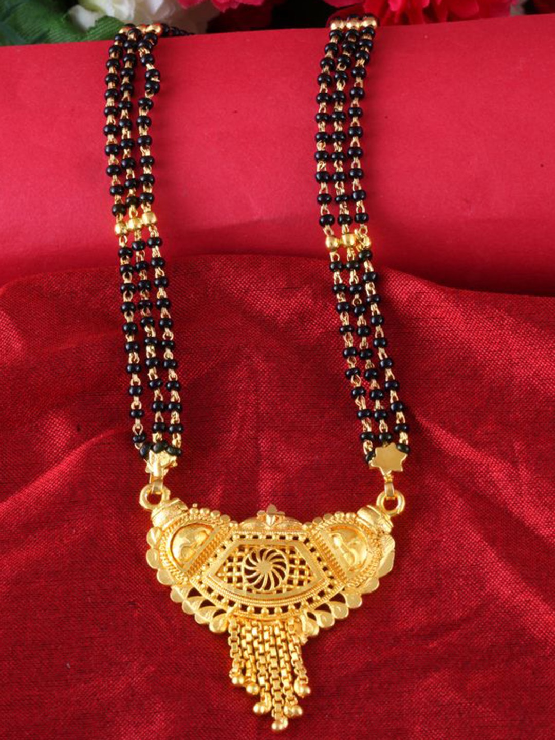 

DIVASTRI One Gram Gold-Plated Beaded Mangalsutra