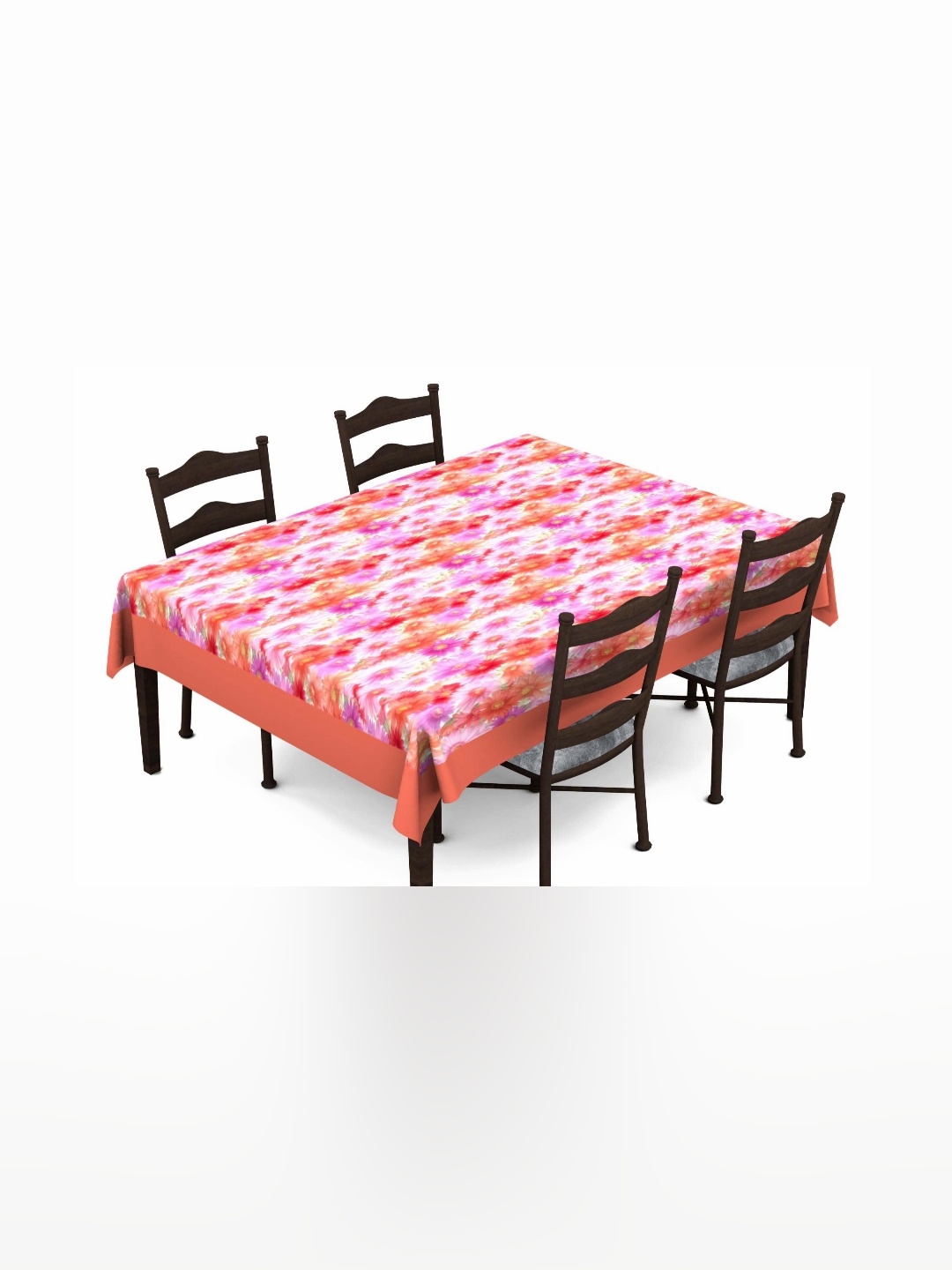 

Lushomes Pink Floral 6-Seater Table Cover