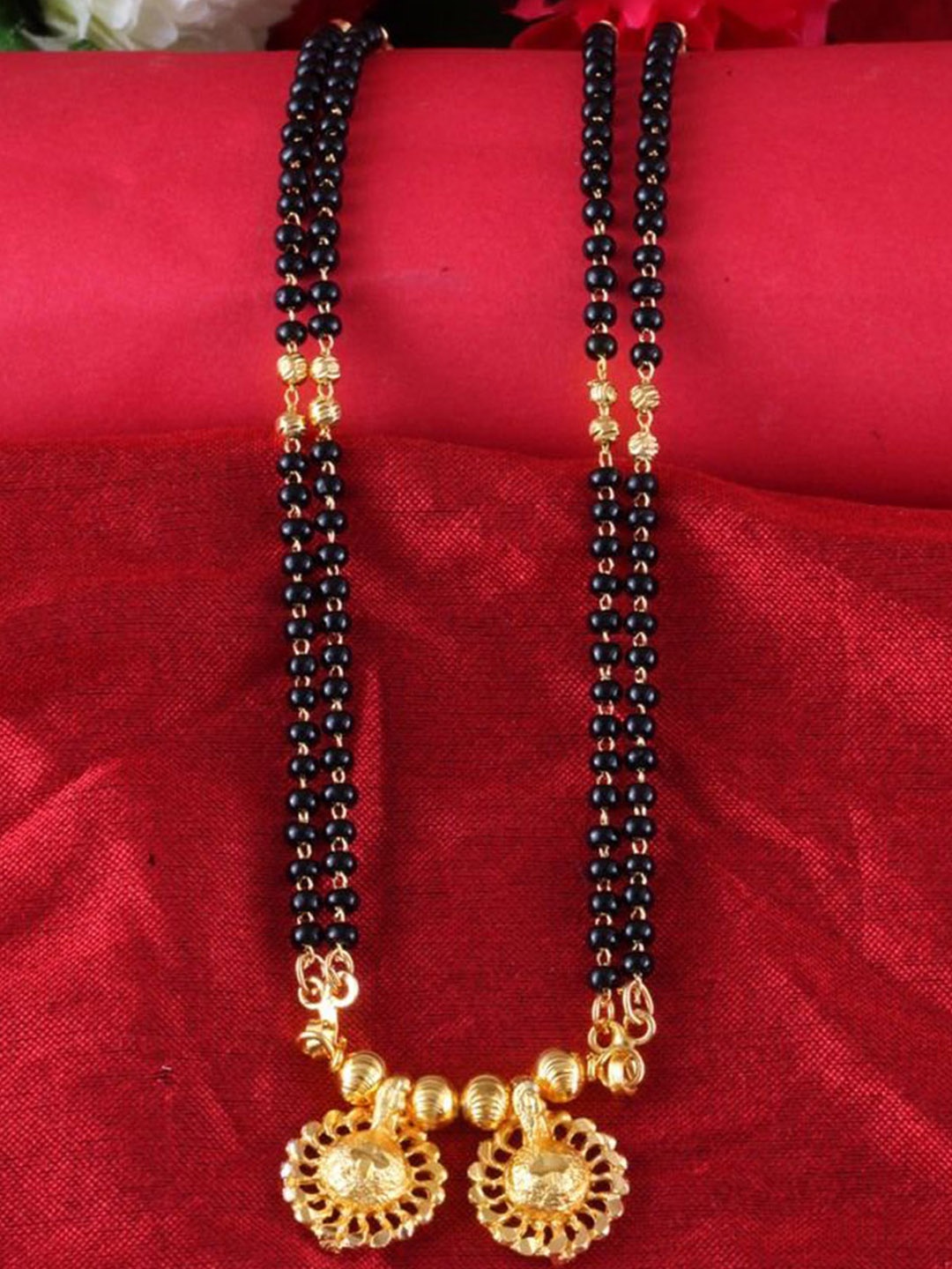 

DIVASTRI One Gram Gold-Plated Beaded Mangalsutra