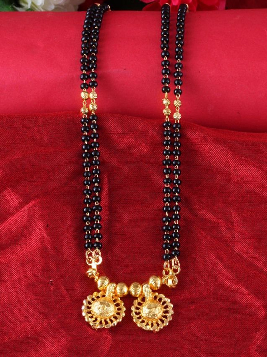 

DIVASTRI One Gram Gold-Plated Beaded Mangalsutra