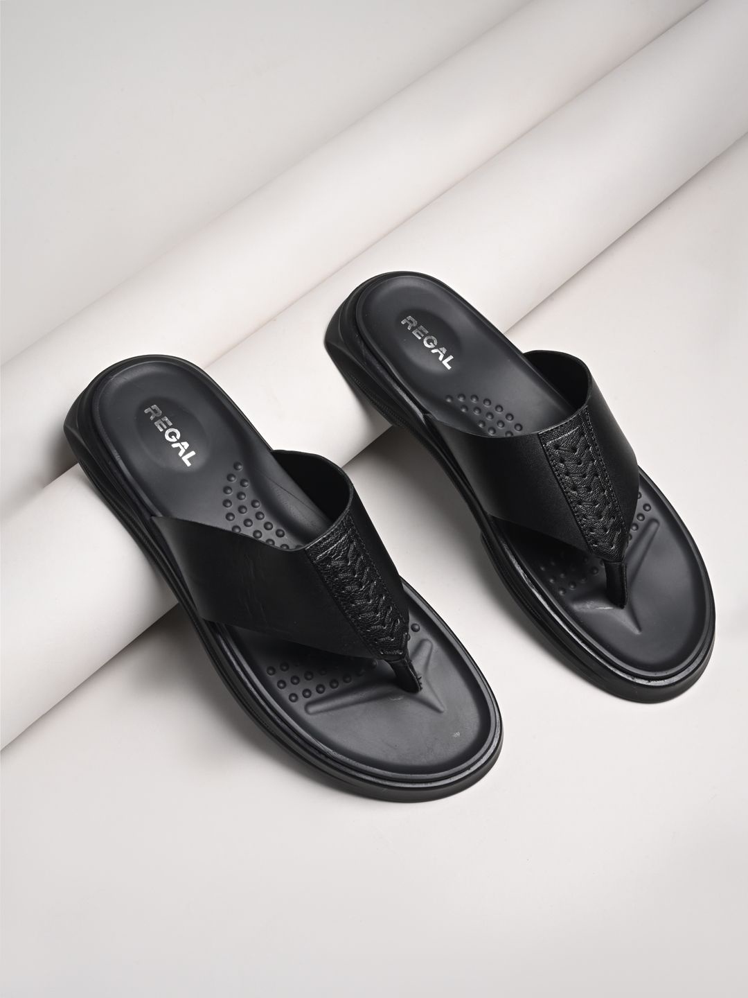

Regal Men Leather Comfort Sandals, Black