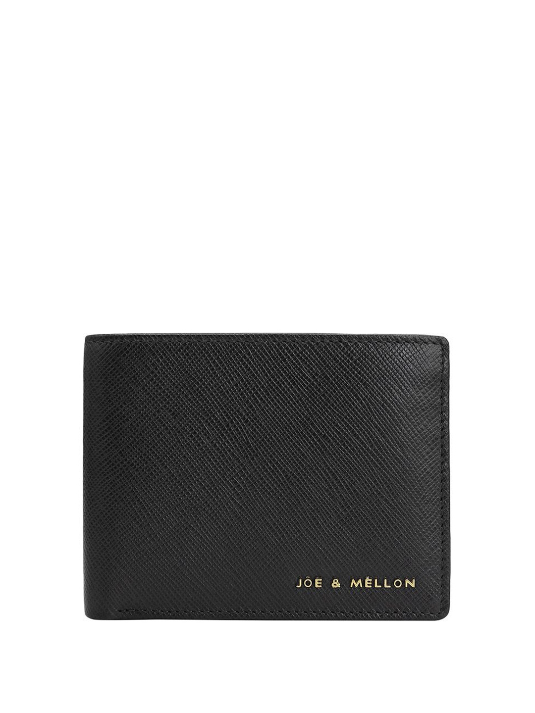 

Joe & Mellon Men Textured Leather Two Fold Wallet, Black