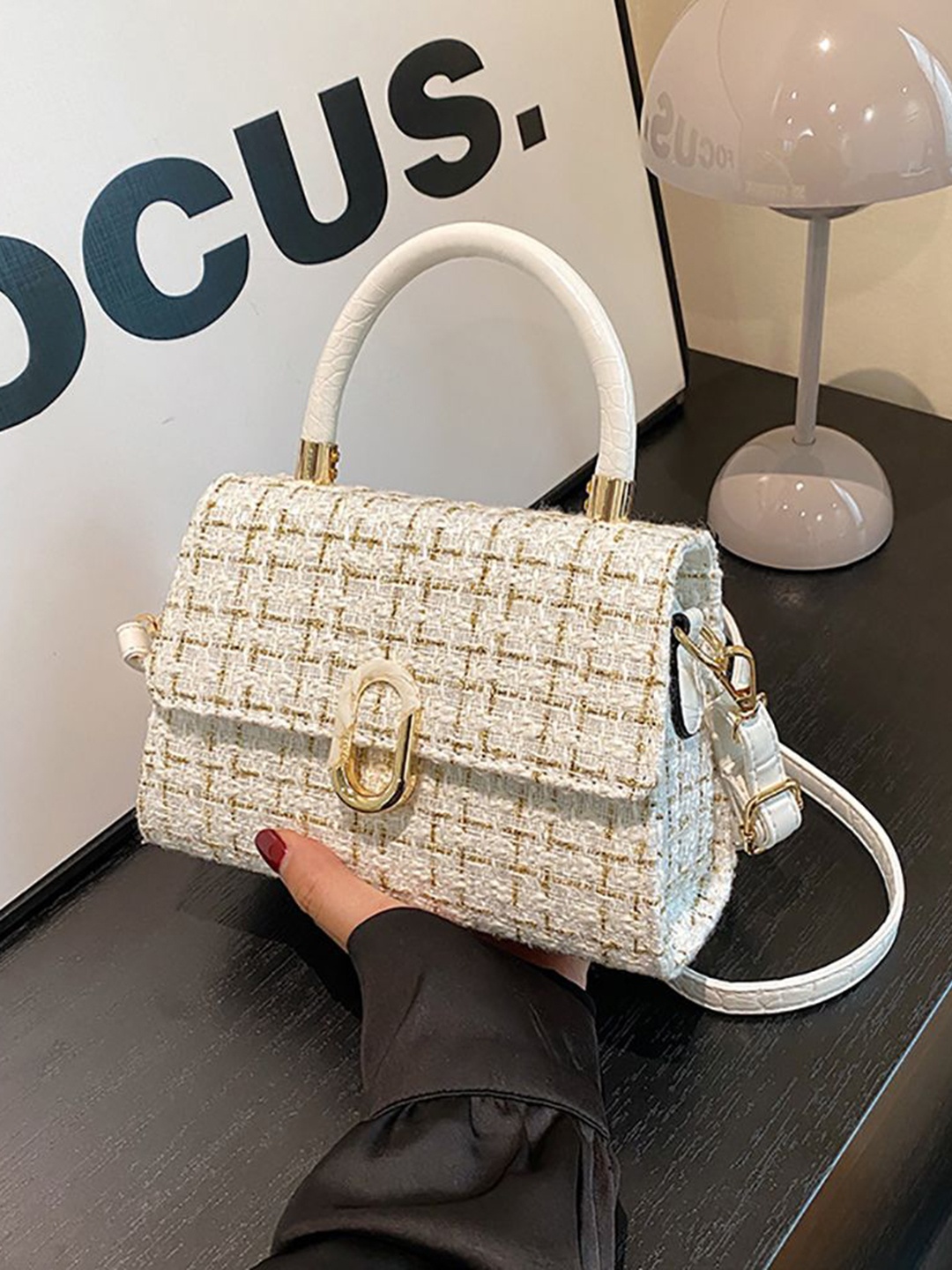 

StyleCast x Revolte Embellished PU Sling Bag, White